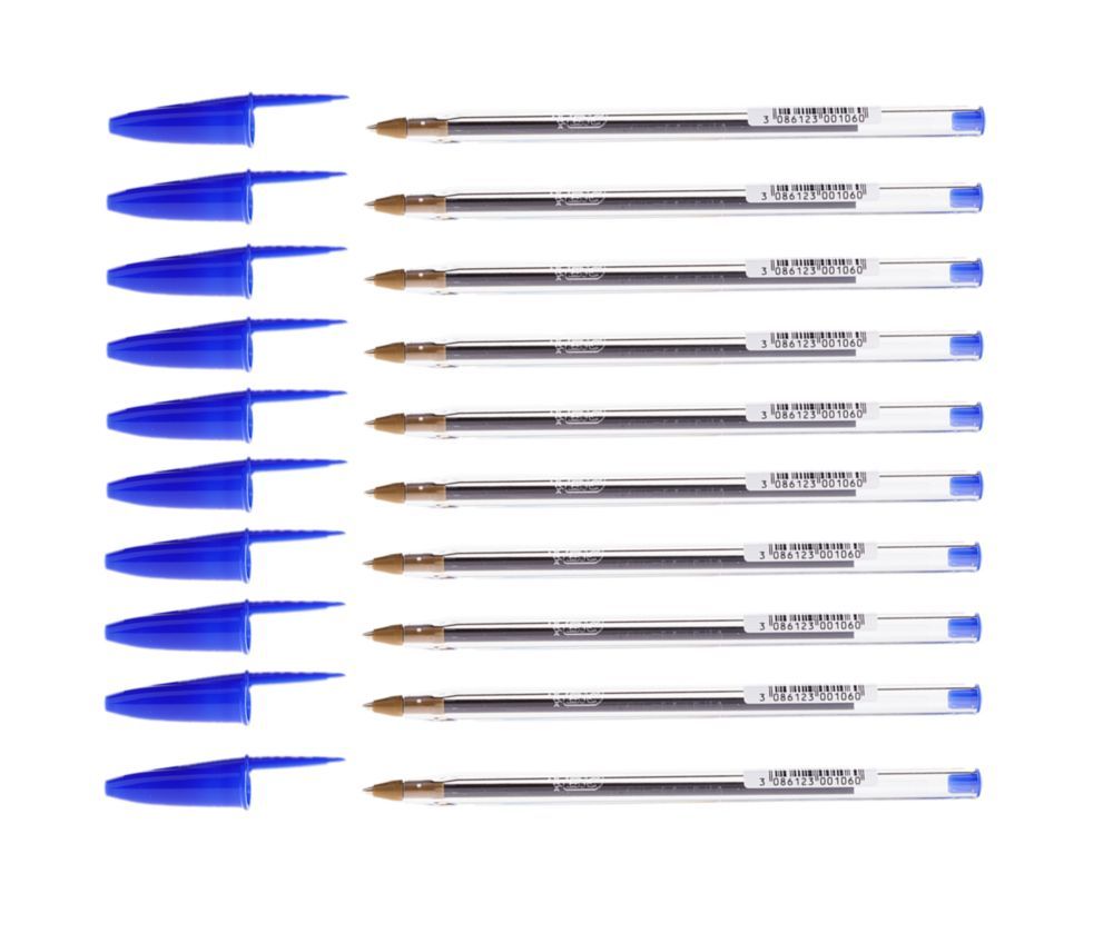 

Набор 10 шт. Ручка шариковая Bic Cristal синяя, 1,0мм