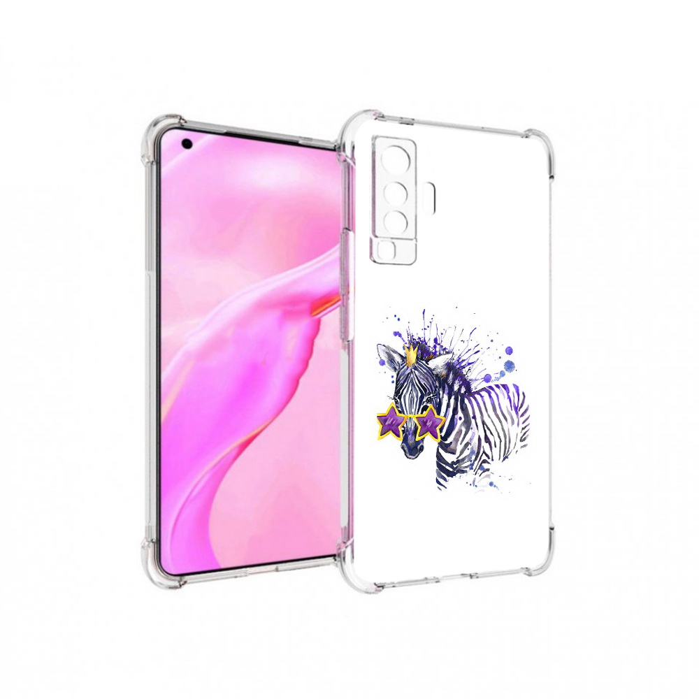 

Чехол MyPads Tocco для Vivo X50 акварельная зебра (PT226969.391.215), Прозрачный, Tocco