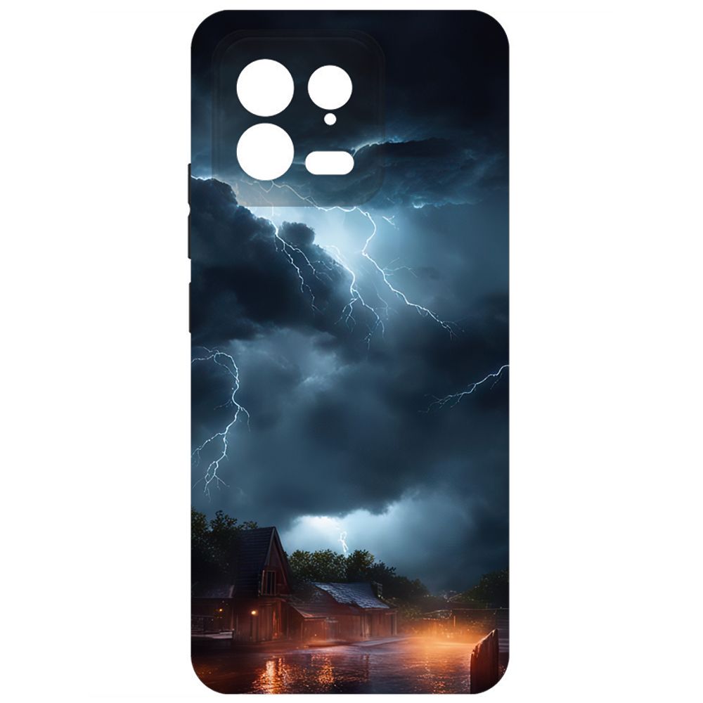 

Чехол-накладка Krutoff Soft Case Ночная гроза для Xiaomi 13 черный