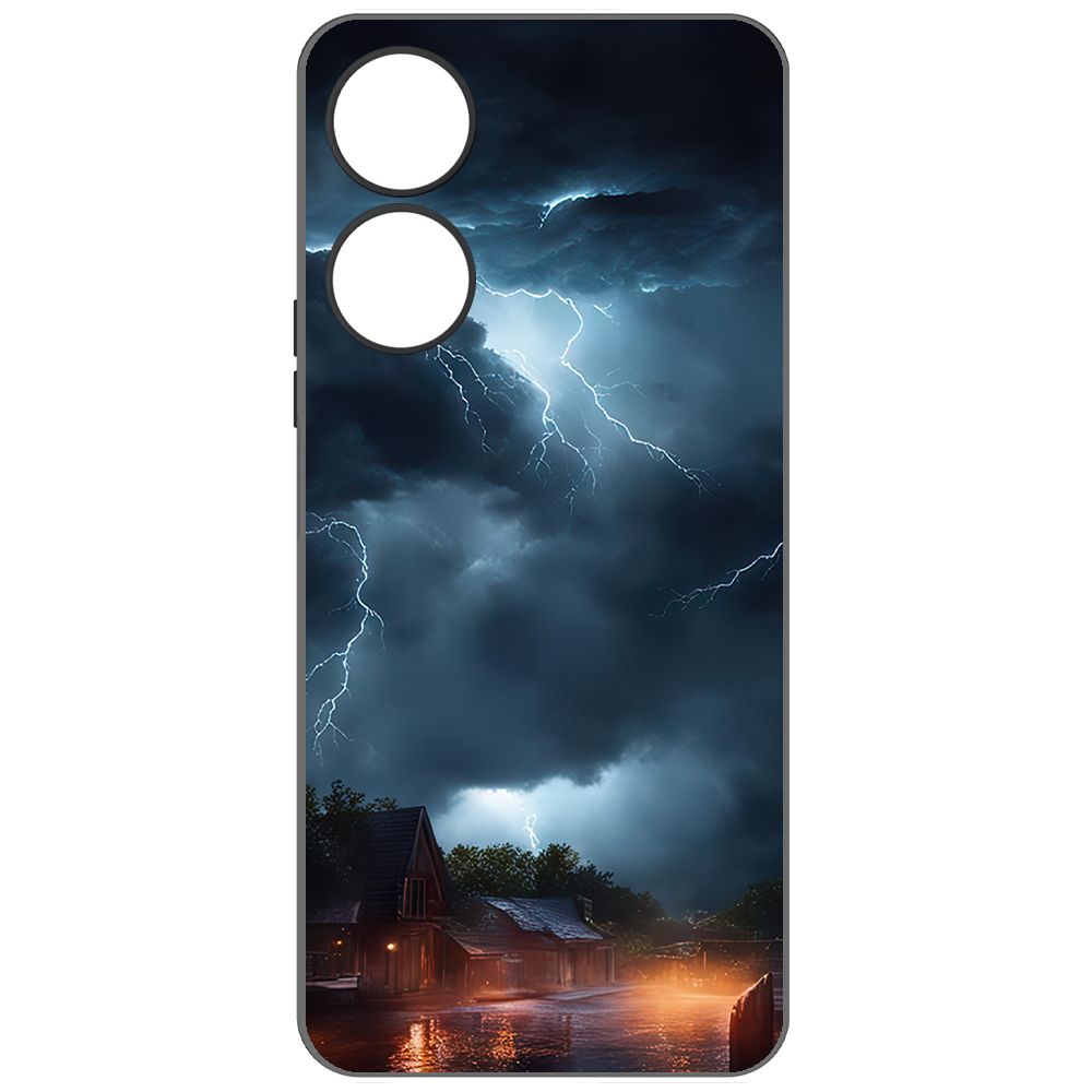 

Чехол-накладка Krutoff Soft Case Ночная гроза для Honor X5 Plus черный