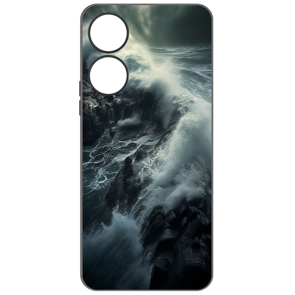 Чехол-накладка Krutoff Soft Case Шторм для Honor X5 Plus черный