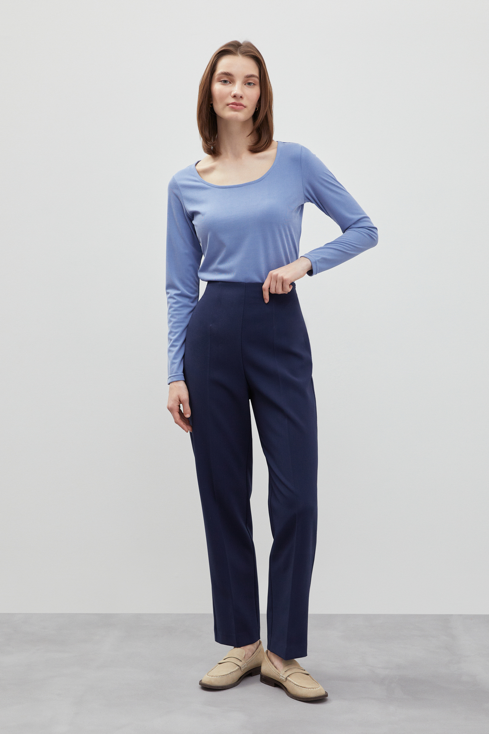 

Брюки женские Finn Flare FBD11097 синие 2XL, FBD11097