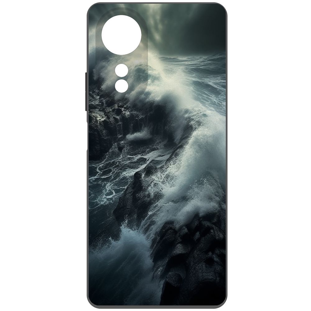 

Чехол-накладка Krutoff Soft Case Шторм для Oppo A58 4G черный
