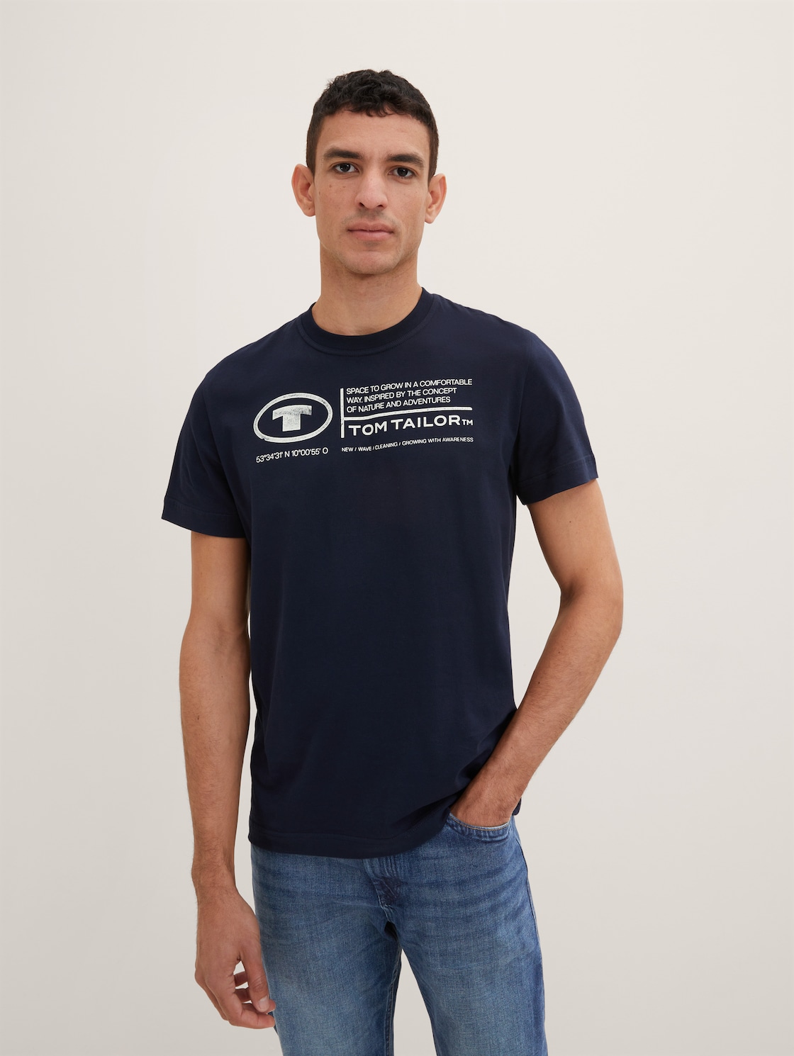 

Футболка мужская TOM TAILOR 1035611 синяя L, Синий, 1035611