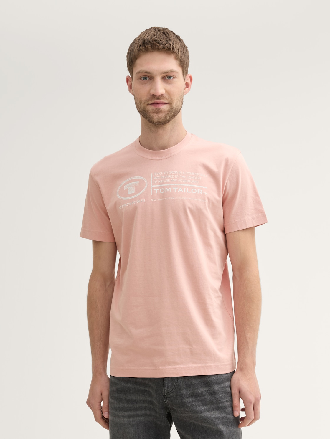 

Футболка мужская TOM TAILOR 1035611 розовая M, Розовый, 1035611