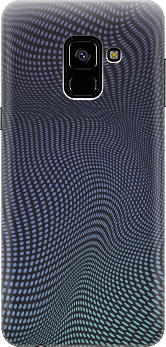 

Чехол на Samsung Galaxy A8 (2018) с принтом "Изгибы из точек", Синий;черный, 7211