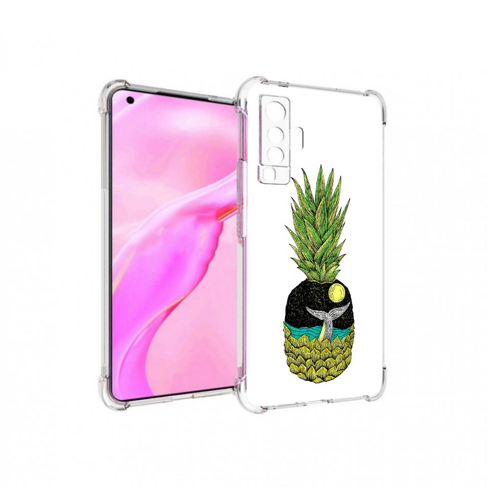 

Чехол MyPads Tocco для Vivo X50 ананас с китом (PT226969.391.220), Прозрачный, Tocco