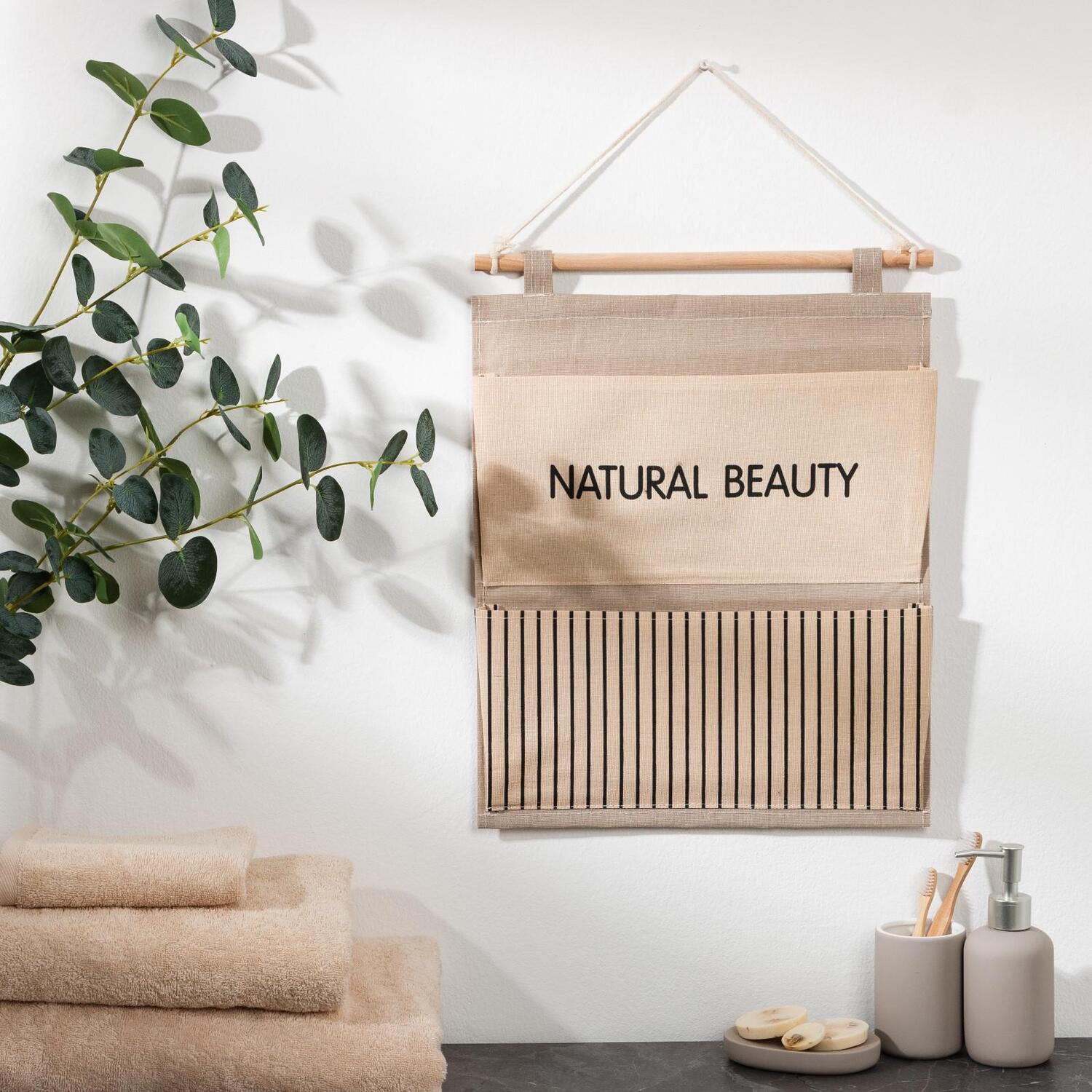 

ЭТЕЛЬ Кармашек текстильный Этель "Natural beauty" 2 отделения, 45х35 см 6489213