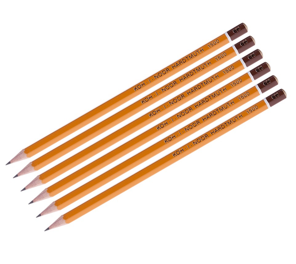 

Карандаш чернографитный Koh-I-Noor 1500 6H, заточенный 150006H01170RU 6 штук