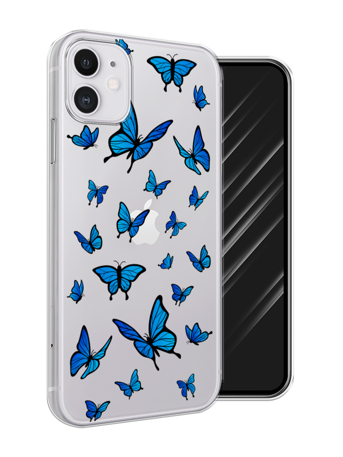 

Чехол Awog на Apple iPhone 11 / Айфон 11 "Синие бабочки", Разноцветный, 12150-1