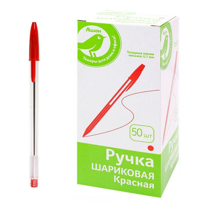

Ручка шариковая Каждый день, красная, 0,7 мм, 1 шт.