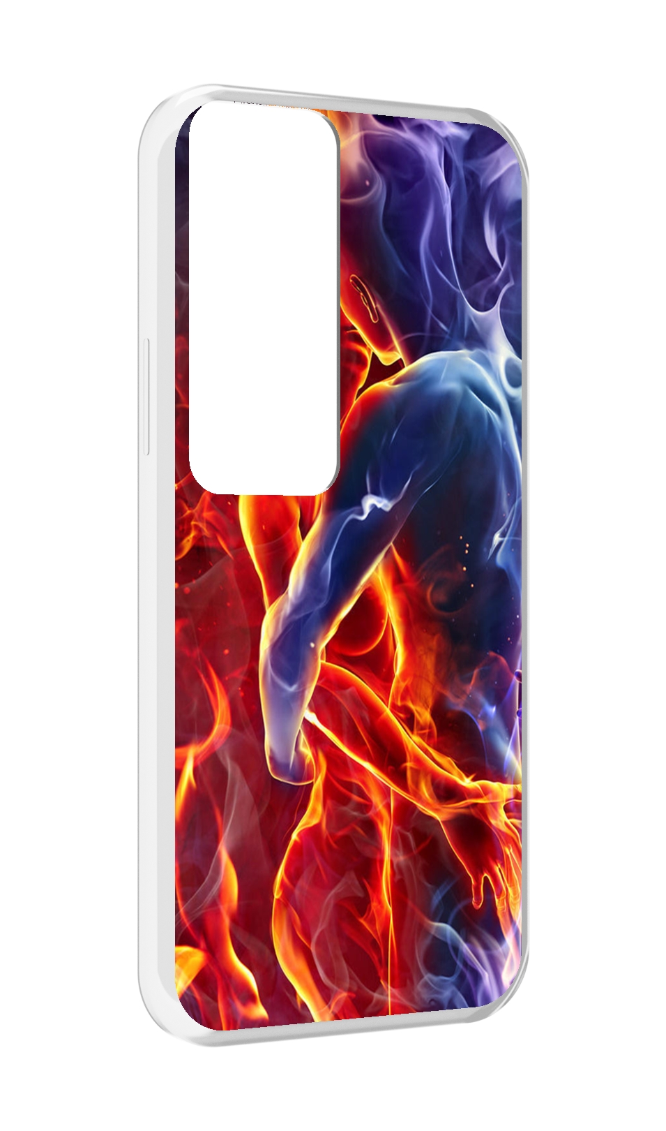

Чехол MyPads Огонь-вода для Tecno Pova Neo 2, Прозрачный, Tocco