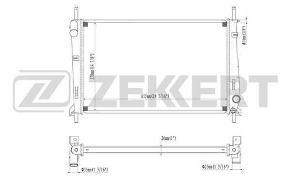 

Радиатор охлаждения двигателя ZEKKERT mk1022