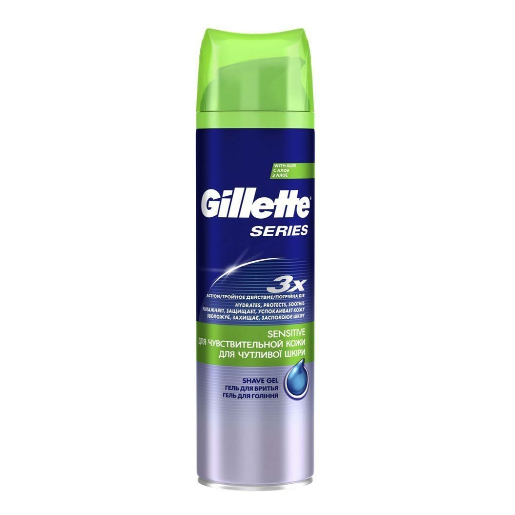 Гель Procter&Gamble Gillette Sensitive Skin для бритья с алоэ 200 мл