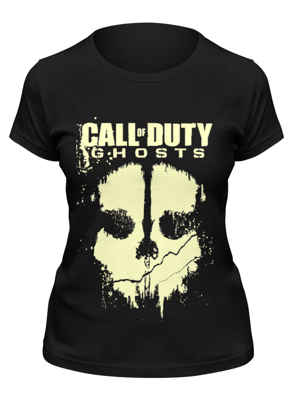 

Футболка женская Printio Call of duty ghosts черная 2XL, Черный, Call of duty ghosts