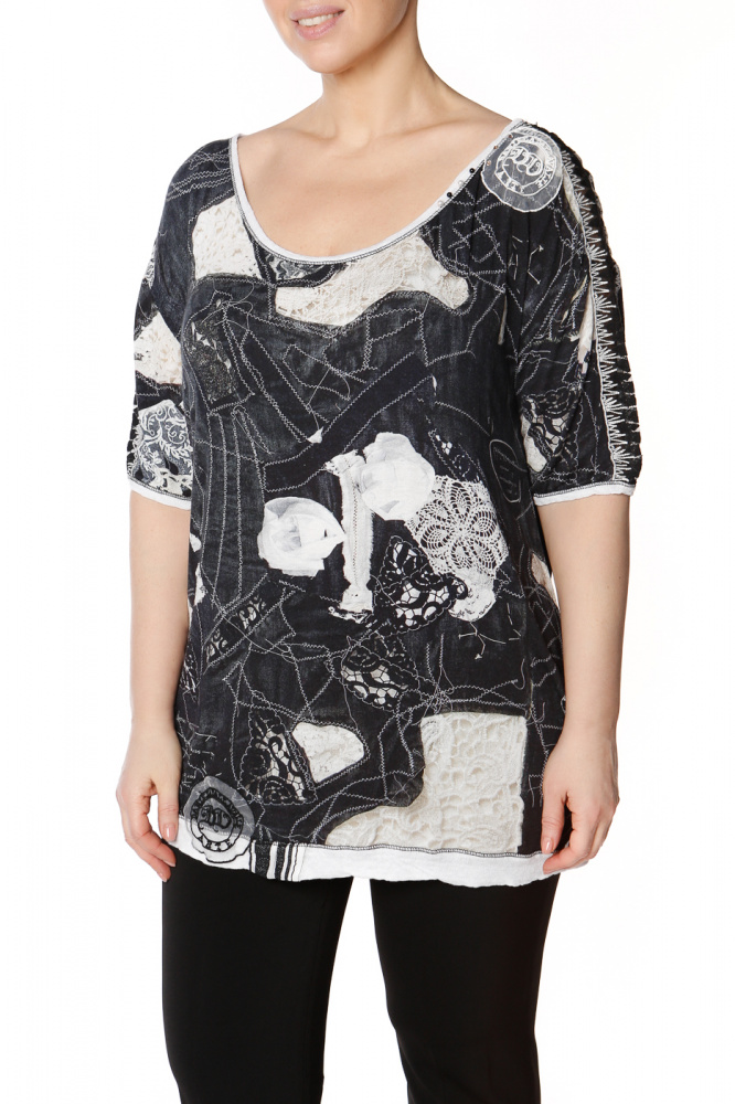 

Туника женская Elisa Cavaletti ELP155090100 белая 2XL, ELP155090100