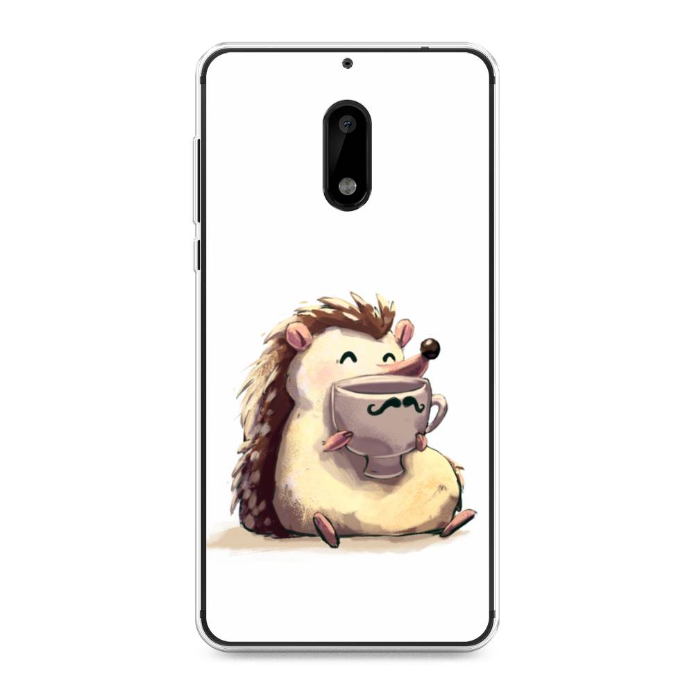 

Чехол Awog на Nokia 6 / Нокиа 6 "Еж кофеман", Белый;коричневый;бежевый, 120350-10