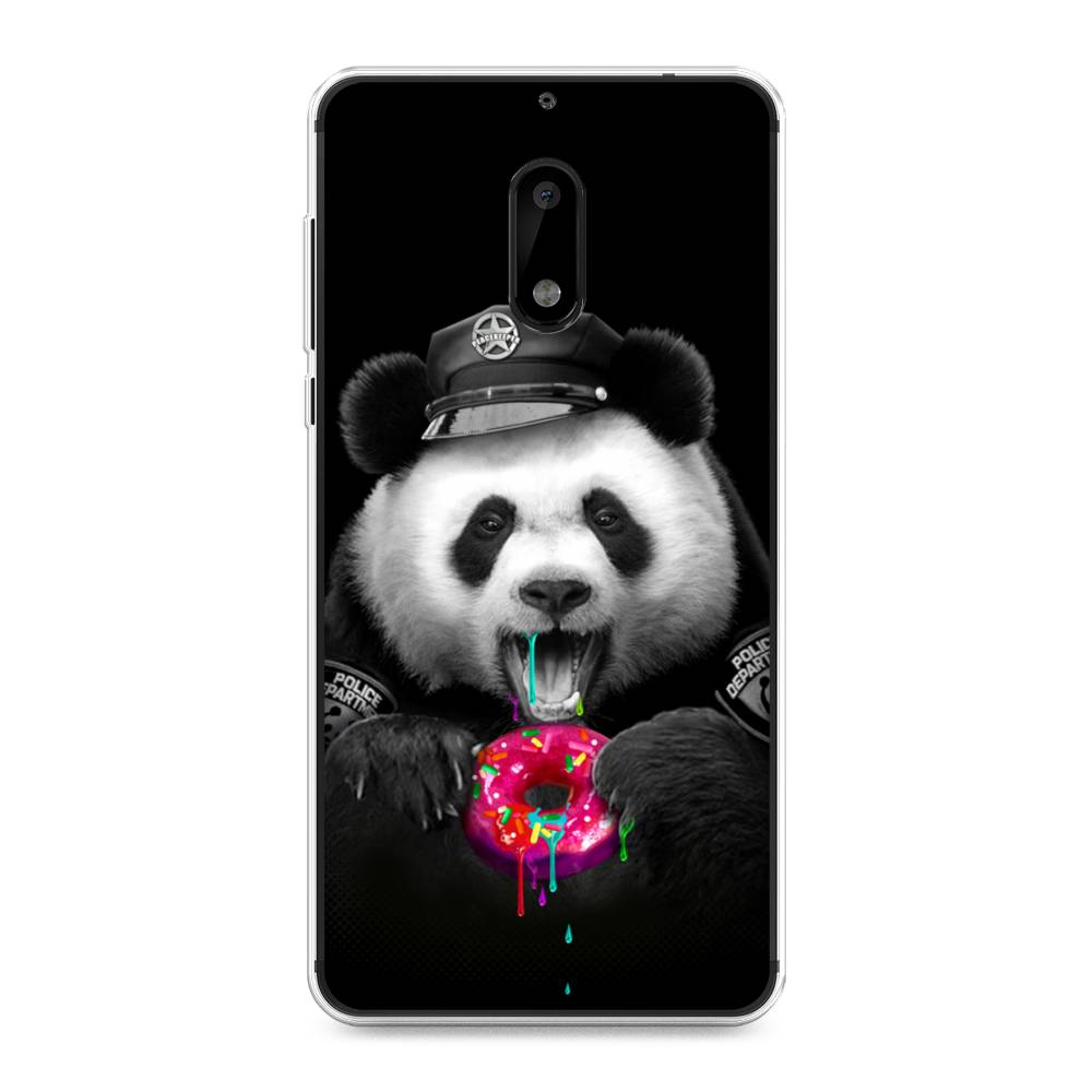 

Чехол Awog на Nokia 6 / Нокиа 6 "Панда police", Черный;белый;розовый, 120350-2