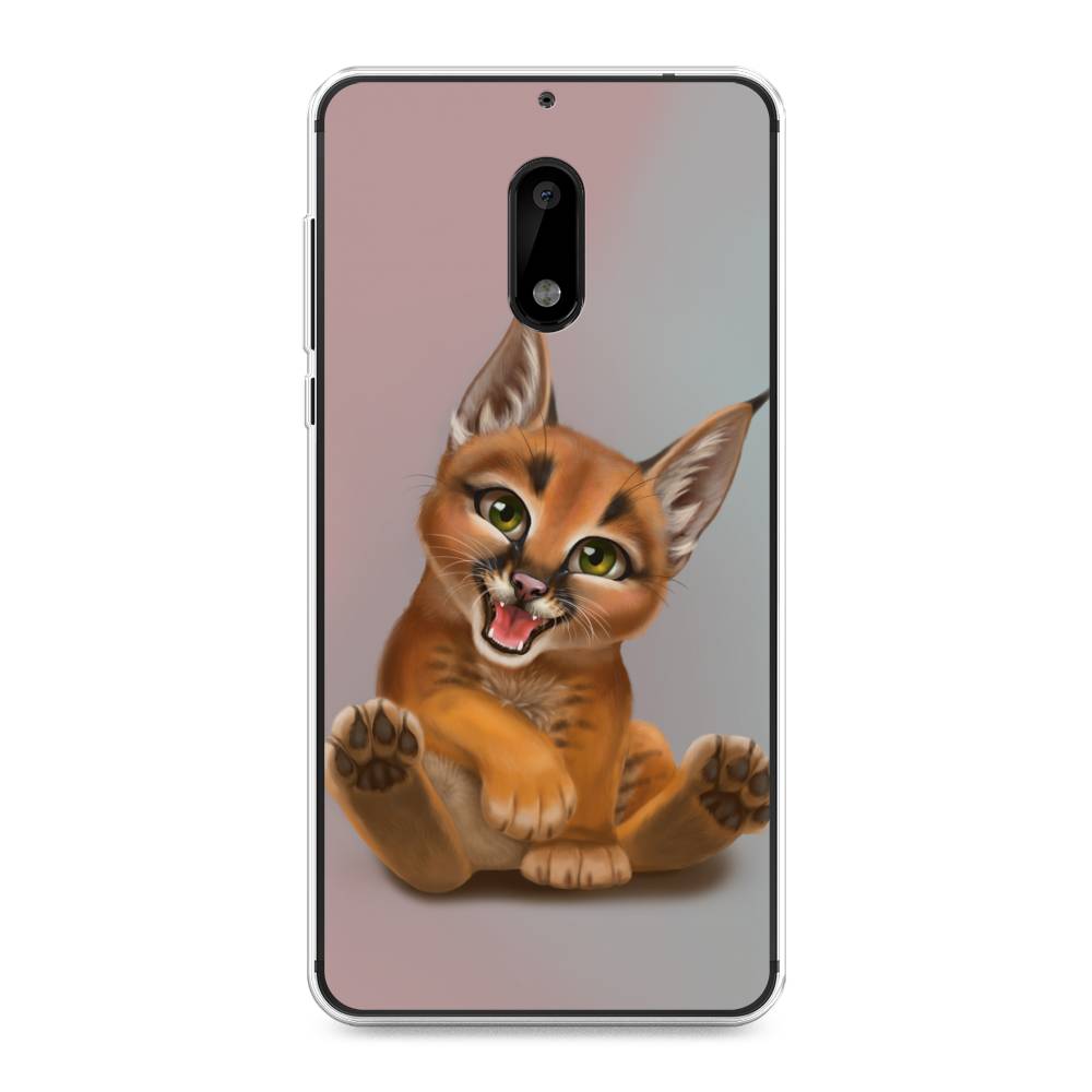 

Чехол Awog на Nokia 6 / Нокиа 6 "Малыш рыси", Оранжевый;серый, 120350-1