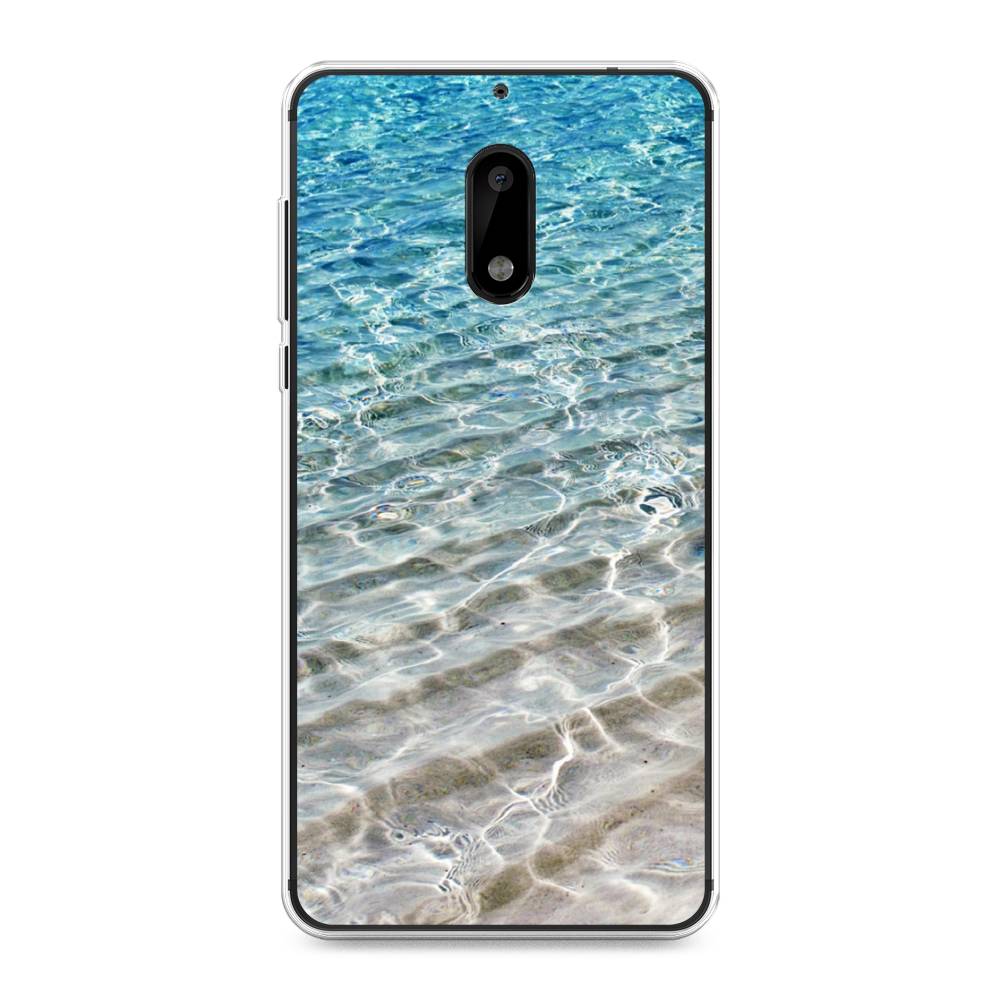 

Чехол Awog на Nokia 6 / Нокиа 6 "Волны 10", Голубой, 120350-4