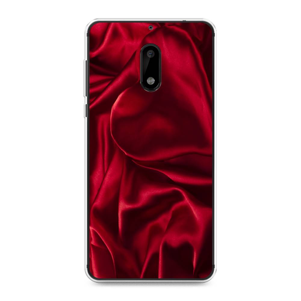 фото Чехол awog "текстура красный шелк" для nokia 6