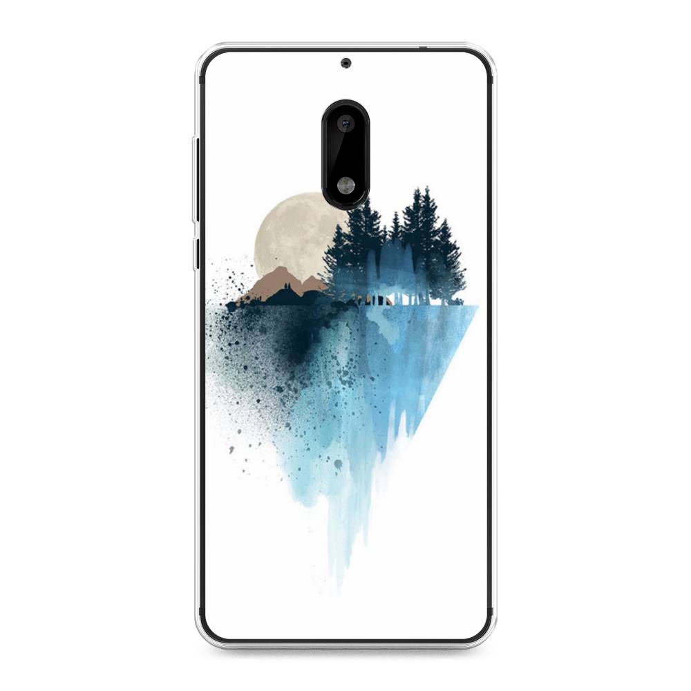 

Чехол Awog на Nokia 6 / Нокиа 6 "Горы 5", Голубой, 120350-4