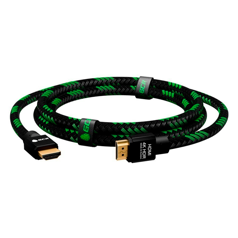 

Кабель Greenconnect HDMI - HDMI вилка-вилка 0.5м (GCR-52211 0.5m) черный, зеленый