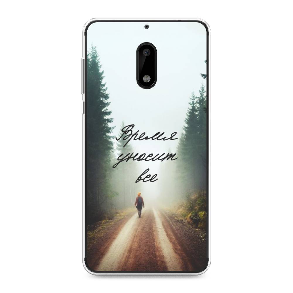 

Чехол Awog на Nokia 6 / Нокиа 6 "Время уносит все", Зеленый;коричневый;белый, 120350-6