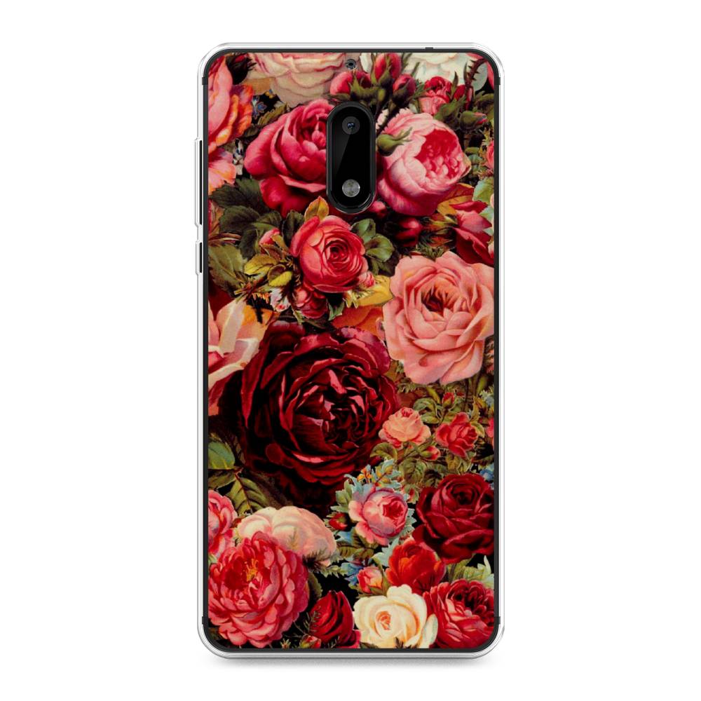 

Чехол Awog на Nokia 6 / Нокиа 6 "Розы винтажные", 120350-8