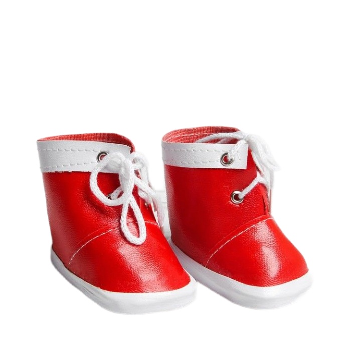 КНР Ботинки Завязки, длина подошвы 7,6 см, 1 пара, красные