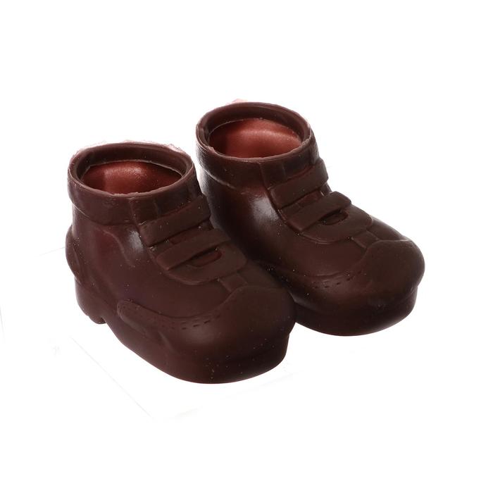 КНР Ботинки Липучки, длина подошвы 7,5 см, 1 пара, коричневые