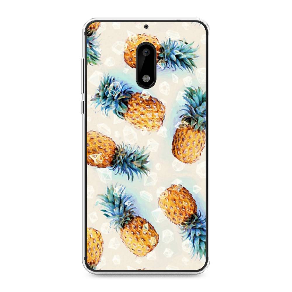 

Чехол Awog на Nokia 6 / Нокиа 6 "Ананасы", Бежевый, 120350-3