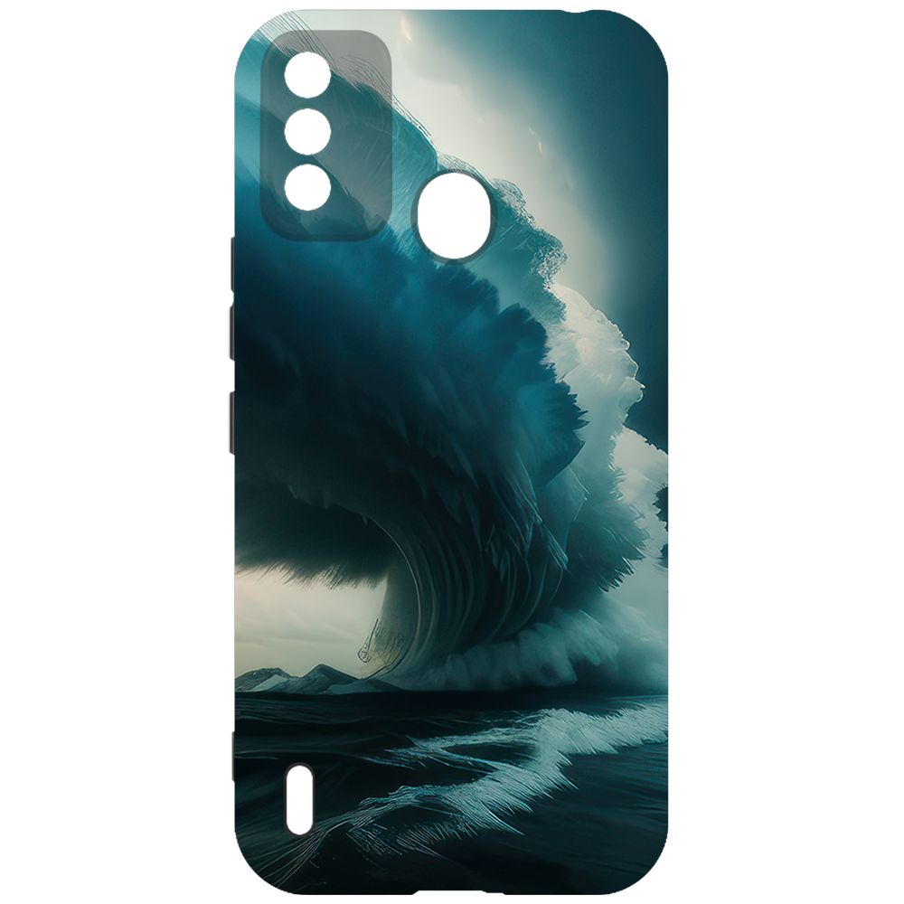 

Чехол-накладка Krutoff Soft Case Торнадо для Itel A48 черный