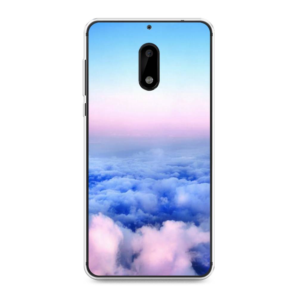 

Чехол Awog на Nokia 6 / Нокиа 6 "Облака", Голубой;розовый, 120350-4