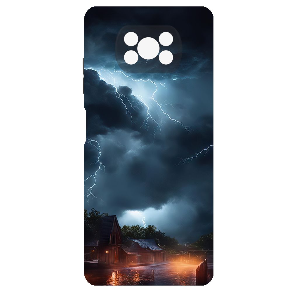 

Чехол-накладка Krutoff Soft Case Ночная гроза для Poco X3 черный