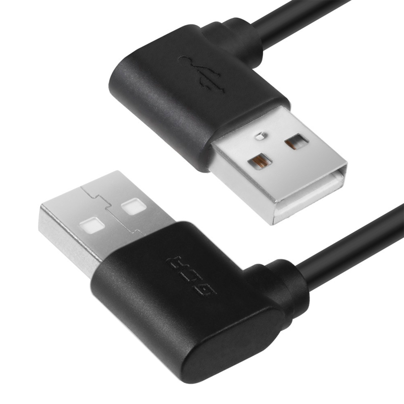 Кабель Greenconnect USB A - USB A вилка-вилка 1м (GCR-AUM5AM-BB2S 1.0m) черный