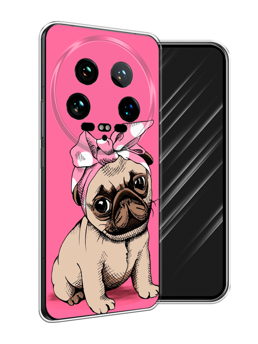 

Чехол Awog на Xiaomi 14 Ultra "Dog Pin-Up", Розовый;бежевый, 321850-1