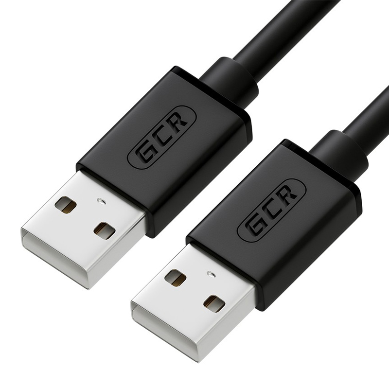 Кабель Greenconnect USB Type A - USB Type A вилка-вилка 1.5м (GCR-UM2M-BB2S 1.5m) черный