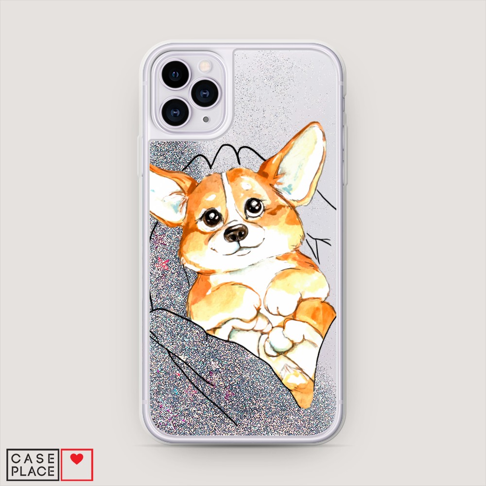 

Чехол Awog на Apple iPhone 11 Pro Max / Айфон 11 Pro Max "Корги в ладошках", Разноцветный, 12291-1