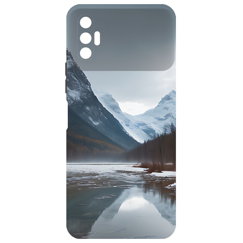 

Чехол-накладка Krutoff Soft Case Весенняя оттепель для Tecno Spark 8P черный