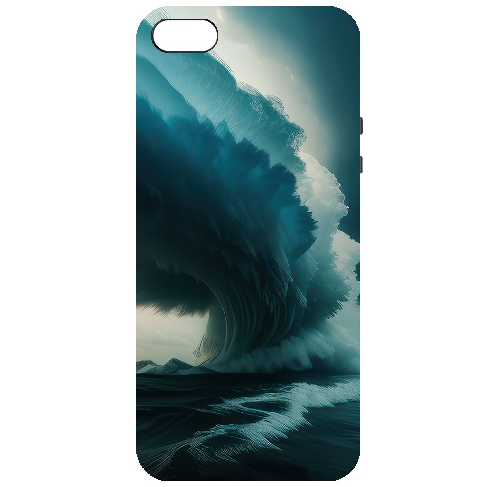 

Чехол-накладка Krutoff Soft Case Торнадо для iPhone 5/5s черный