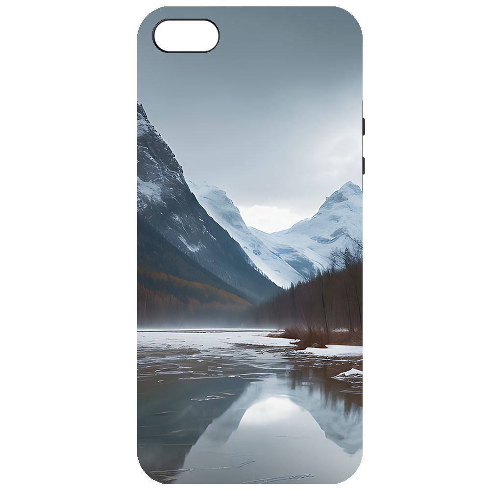 

Чехол-накладка Krutoff Soft Case Весенняя оттепель для iPhone 5/5s черный