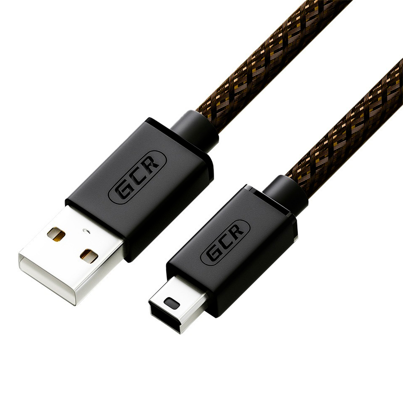 Кабель Greenconnect USB A - miniUSB вилка-вилка 1м (GCR-51197 1.0m) черный