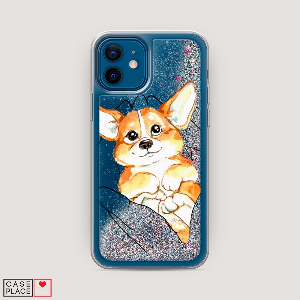 

Чехол Awog на Apple iPhone 12 / Айфон 12 "Корги в ладошках", Разноцветный, 12591-1