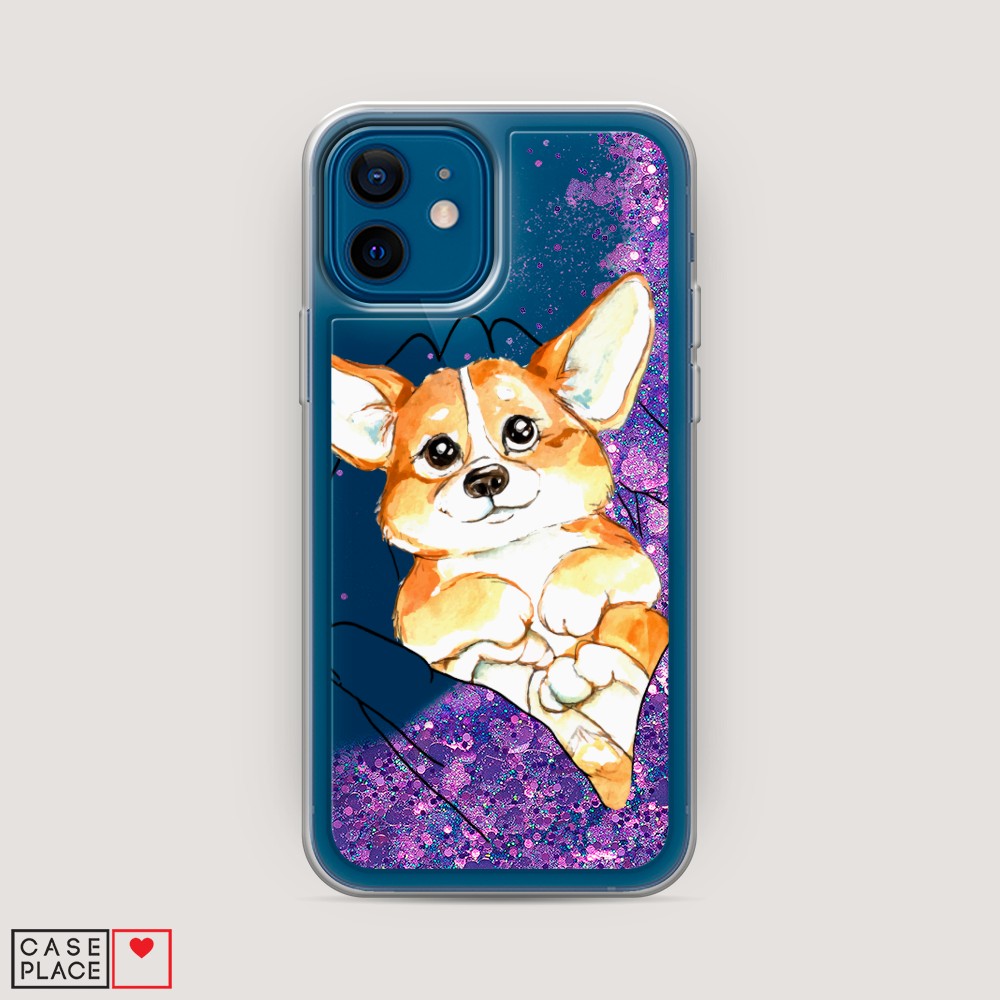 

Чехол Awog на Apple iPhone 12 / Айфон 12 "Корги в ладошках", Разноцветный, 12592-1