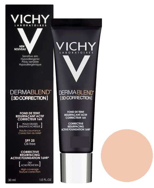 

Тональный крем Vichy Dermablend 3D Correction SPF-25 25 Nude 30мл, Dermablend 3D Correction SPF-25