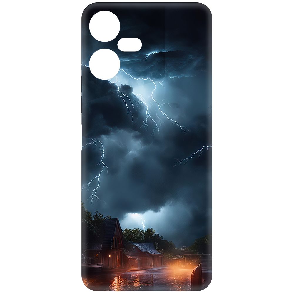 

Чехол-накладка Krutoff Soft Case Ночная гроза для Tecno Pova Neo 3 черный