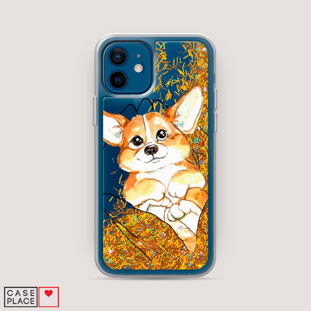 

Чехол Awog на Apple iPhone 12 mini / Айфон 12 mini "Корги в ладошках", Разноцветный, 12690-1