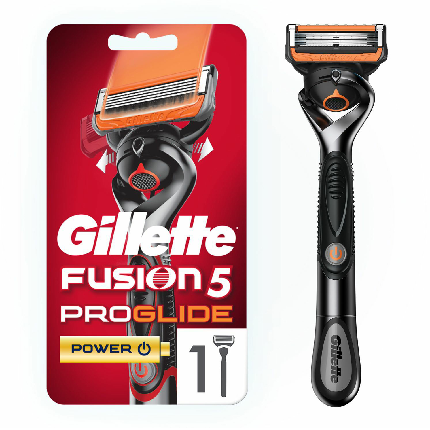 Бритвенный станок со сменной кассетой Gillette Fusion5 ProGlide Power с пятью лезвиями 1шт