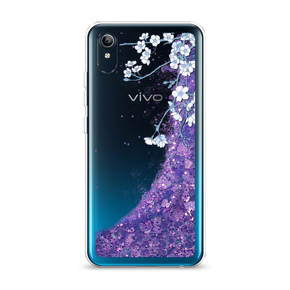 

Жидкий чехол с блестками "Цветочная фантазия 3" на Vivo Y91c, 262892-1
